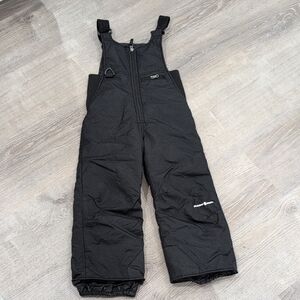 Children's Black Insulated Overalls